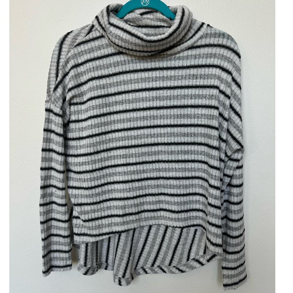 Saturday Sunday Anthropologie Pippa Hacci Turtleneck Sweater Striped Cozy XS